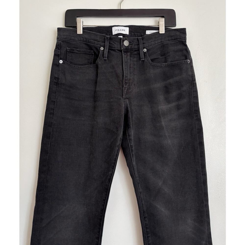 Black Washed Men's FRAME Vaporize L'Homme Slim Jeans 31 - Picture 2 of 8